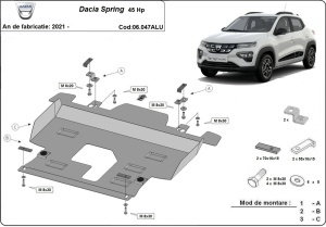 Scut motor Aluminium Dacia Spring 2021 - 2024 - Img 3