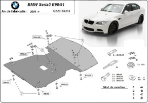Scut motor BMW Seria 3 E90/91 2004 - 2011 - Img 3