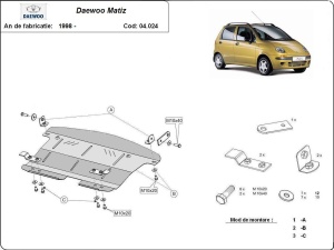 Scut motor Daewoo Matiz 1998 - 2004 - Img 3