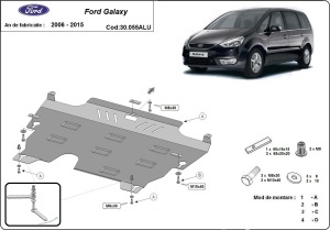 Scut motor din aluminiu Ford Galaxy 2 2006 - 2015 - Img 3