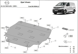 Scut motor din aluminiu Opel Vivaro 2019 - 2026 - Img 3