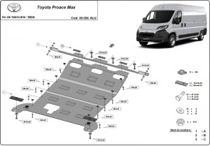 Scut Motor din aluminiu Toyota Proace Max 2024 - 2026 - Img 3