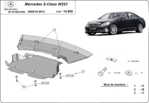 Scut motor Mercedes S-Class W221 - 4x2 2005 - 2013 - Img 3