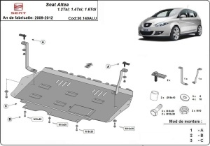 Scut motor și cutie de viteză din aluminiu Seat Altea 2009 - 2012 - Img 3