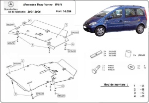 Scut motor și cutie de viteză Mercedes Vaneo W414 2001 - 2006 - Img 3