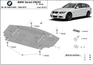 Scut sub bara fata si radiator BMW seria 3 - E90 2004 - 2013 - Img 3