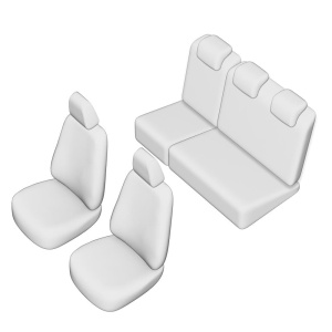 Set huse scaun material textil negre Dacia Logan MCV 2004-2013 cu 5 locuri
