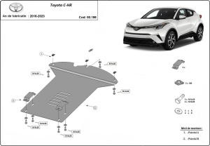 Scut antifurt catalizator pentru Toyota C-HR 2016 - 2023 - Img 3