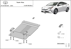 Scut antifurt din aluminiu pentru catalizator Toyota Prius 2019 - 2026 - Img 3