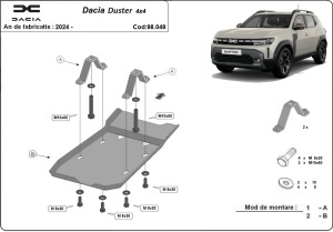 Scut diferențial din aluminiu Dacia Duster 4x4 2024 - 2026 - Img 3