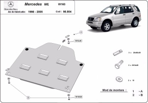 Scut diferențial spate Mercedes ML W163 1998 - 2005 - Img 3