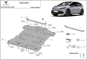 Scut motor din aluminiu Cupra Born 2021 - 2026 - Img 3