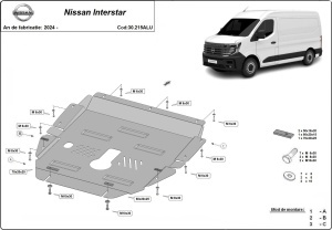 Scut motor din aluminiu Nissan Interstar 2024 - 2026 - Img 3
