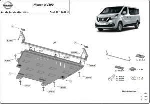 Scut motor din aluminiu Nissan NV300 2022 - 2026 - Img 3