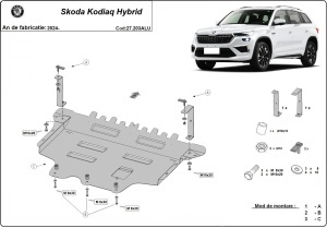 Scut motor din aluminiu Skoda Kodiaq 2024 - 2026 - Img 3