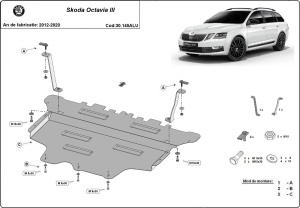 Scut motor din aluminiu Skoda Octavia 3 2012 - 2020 - Img 3