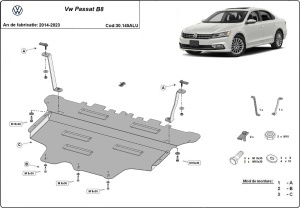 Scut motor din aluminiu Volkswagen Passat B8 2014 - 2023 - Img 3
