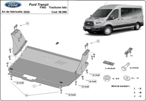 Scut motor Ford Transit - tractiune fata 2020 - 2026 - Img 3