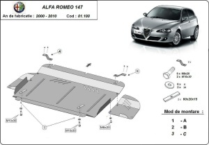 Scut motor și cutie de viteză Alfa Romeo 147 2000 - 2010 - Img 3