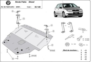 Scut motor Skoda Fabia 1 - Diesel 1999 - 2007 - Img 3