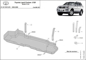 Scut rezervor Toyota Land Cruiser J120 - Model 5 uși 2002 - 2009 - Img 3