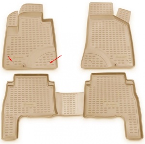 Set covorase cauciuc bej Hyundai Santa Fe 2010 - 2012