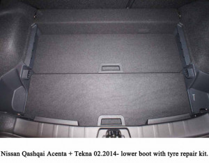 Tavita portbagaj cauciuc Nissan QASHQAI podea dubla kit pana / podea simpla roata subtire 2014 - 2021 - Img 3
