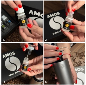 Odorizant AMOS ONE Difuzor Smart + 6 parfumuri cadou - Img 3
