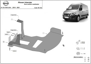 Scut antifurt catalizator Nissan Interstar 2010 - 2021 - Img 3