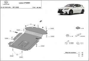 Scut antifurt catalizator pentru Lexus CT200H 2011 - 2026 - Img 3