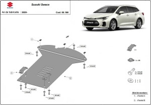 Scut antifurt catalizator pentru Suzuki Swace 2020 - 2026 - Img 3