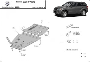Scut cutie de viteză din aluminiu Suzuki Grand Vitara 2 2005 - 2019 - Img 3