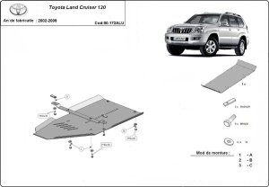 Scut cutie de viteză din aluminiu Toyota Land Cruiser J120 2002 - 2009 - Img 3