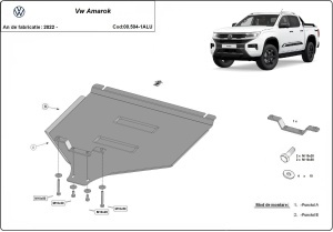 Scut cutie de viteză din aluminiu Volkswagen Amarok 2022 - 2026 - Img 3