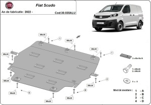 Scut motor din aluminiu Fiat Scudo 2022 - 2026 - Img 3