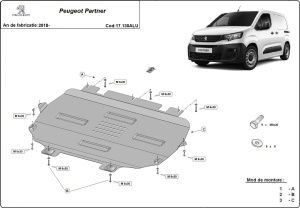 Scut motor din aluminiu Peugeot Partner 2018 - 2026 - Img 3