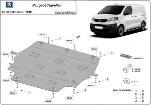 Scut motor din aluminiu Peugeot Traveller 2016 - 2026 - Img 3