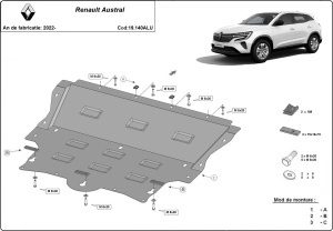 Scut motor din aluminiu Renault Austral 2022 - 2026 - Img 3