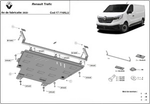 Scut motor din aluminiu Renault Trafic 2022 - 2026 - Img 3