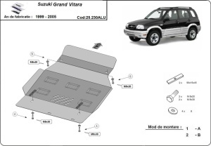 Scut motor din aluminiu Suzuki Grand Vitara 1999 - 2005 - Img 3