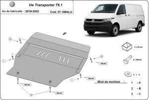 Scut motor din aluminiu Volkswagen Transporter T6.1 2019 - 2022 - Img 3