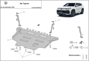 Scut motor din aluminiu VW Tayron 2018 - 2026 - Img 3