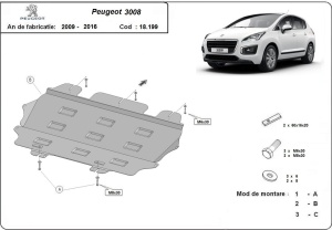 Scut motor și cutie de viteză Peugeot 3008 2009 - 2016 - Img 3
