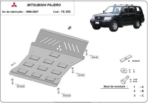 Scut motor și radiator Mitsubishi Pajero 3 (V60, V70) Vers 2.0 1999 - 2007 - Img 3