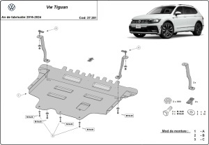 Scut Motor Volkswagen Tiguan dupa 2016 2016 - 2024 - Img 3