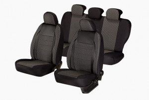 Set huse scaun material textil Elegance negru