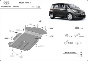 Scut antifurt catalizator pentru Toyota Verso-S 2007 - 2018 - Img 3