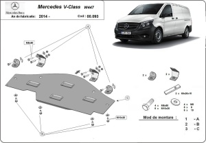 Scut metalic pentru sistemul Stop&amp;Go Mercedes V-Class W447, 4x2, 1.6 D 2014 - 2026 - Img 3