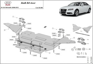 Scut motor Audi A4 B8 - diesel 2008 - 2014 - Img 3