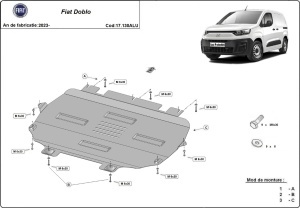 Scut motor din aluminiu Fiat Doblo 2023 - 2026 - Img 3